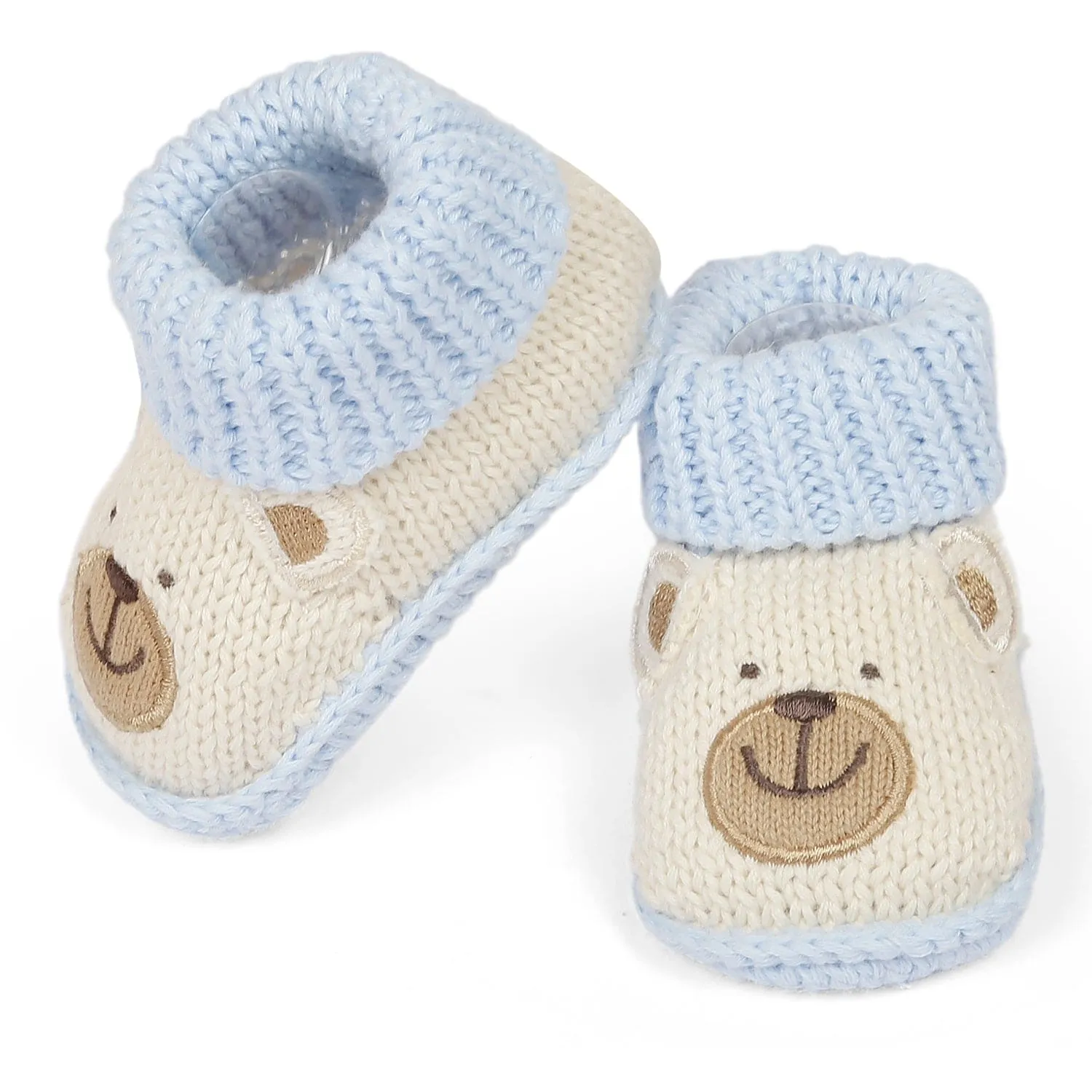 Cute Bear Newborn Crochet Socks Booties - Multicolour