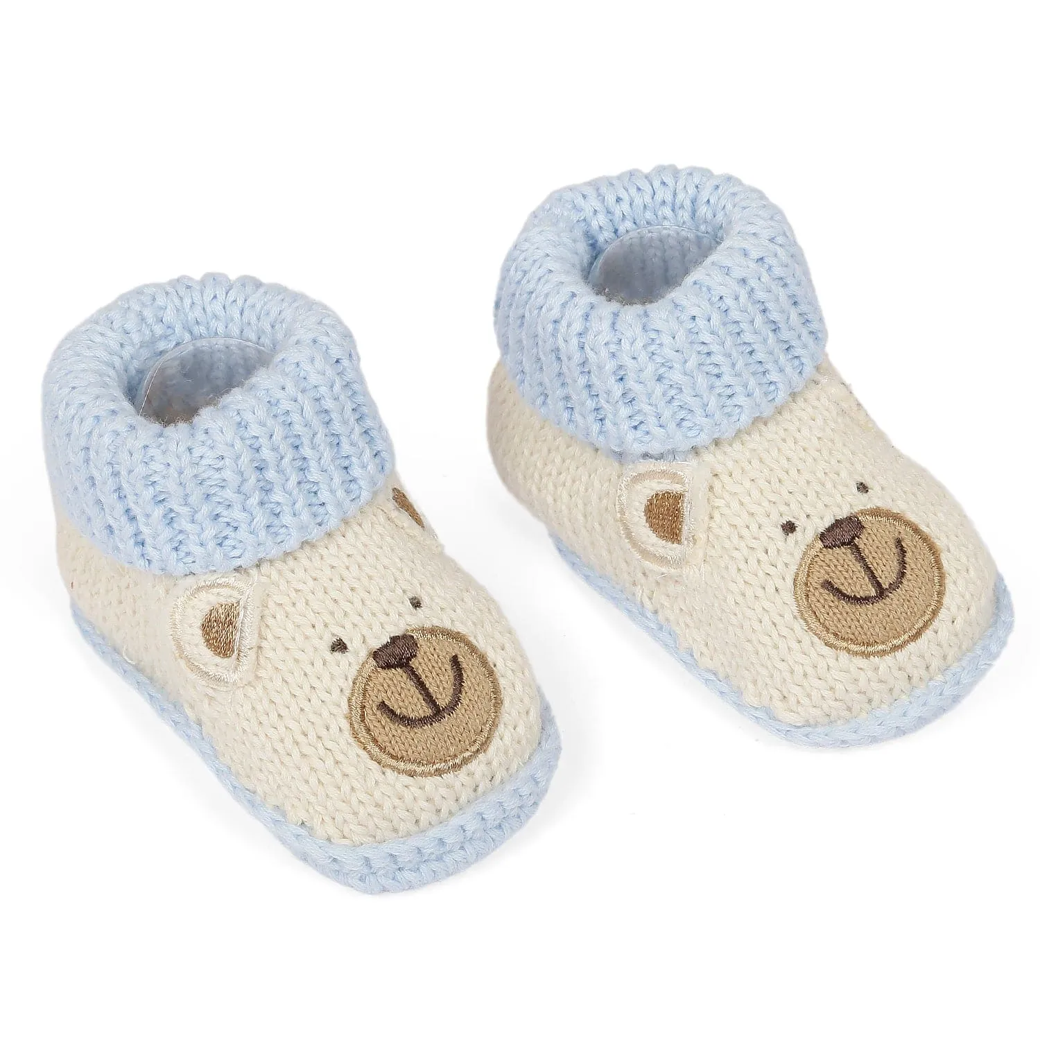 Cute Bear Newborn Crochet Socks Booties - Multicolour