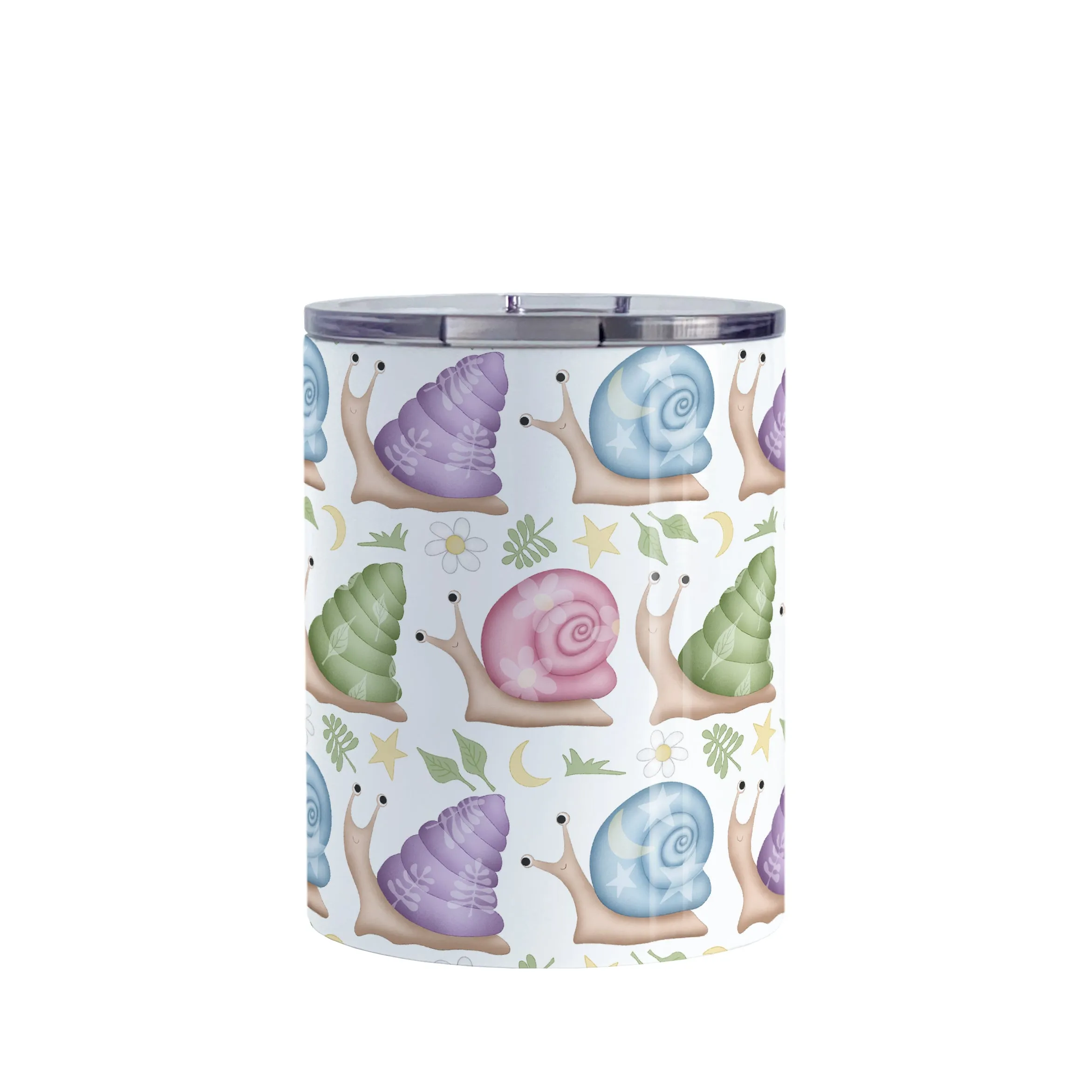 Cute Spring Summer Snails Pattern Tumbler Cup