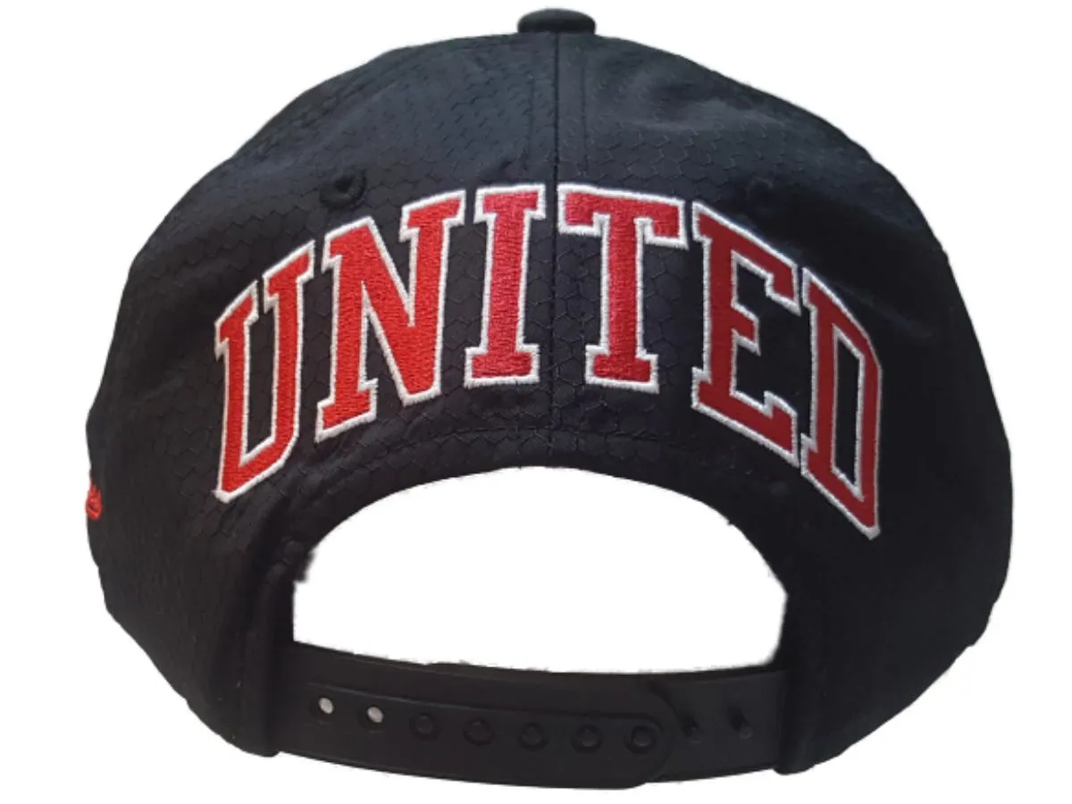 D.C. United Mitchell & Ness Black Nylon Structured Flat Bill Snapback Hat Cap