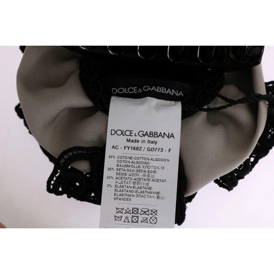 Dolce & Gabbana Elegant Floral Lace Hair Claw