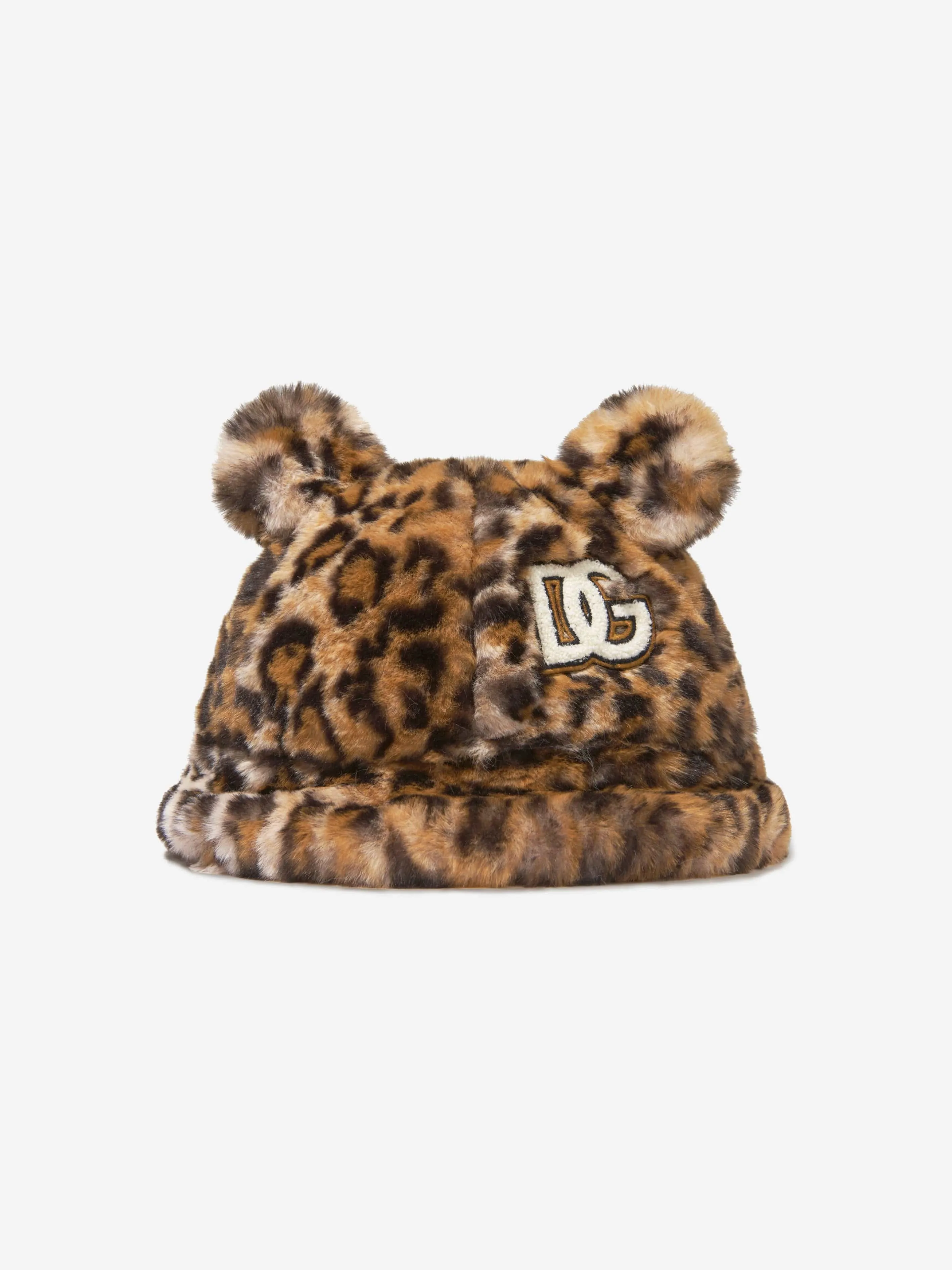 Dolce & Gabbana Girls Faux Fur Hat With Ears