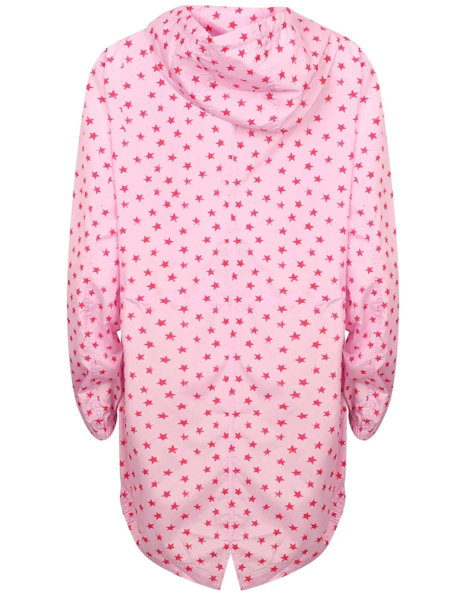 Dragonboat Star Print Hooded Rain Coat In Pink - Tokyo Laundry