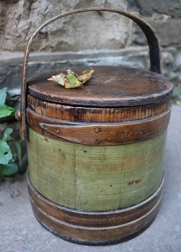 Early Firkin in Apple Green Paint Neat