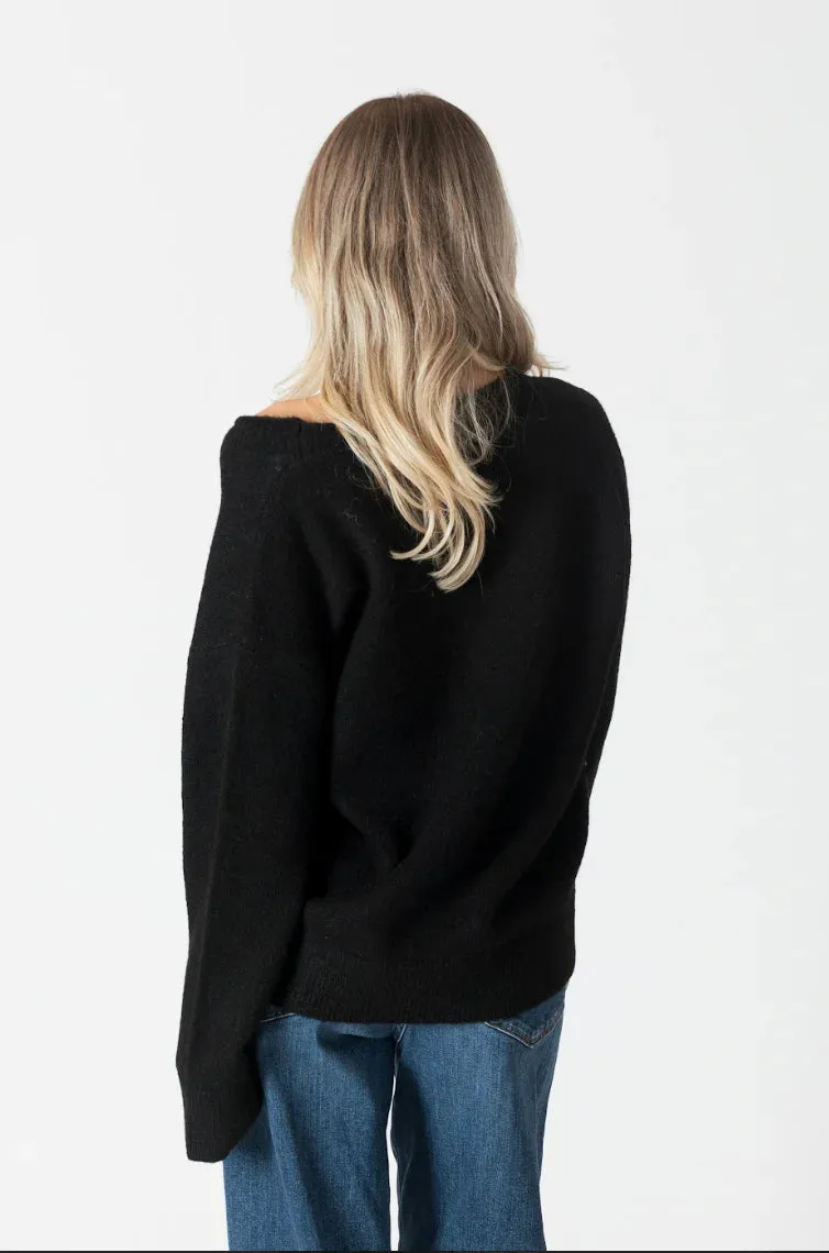 ECO LIGHTWEIGHT CARDIGAN ROMAN | Black