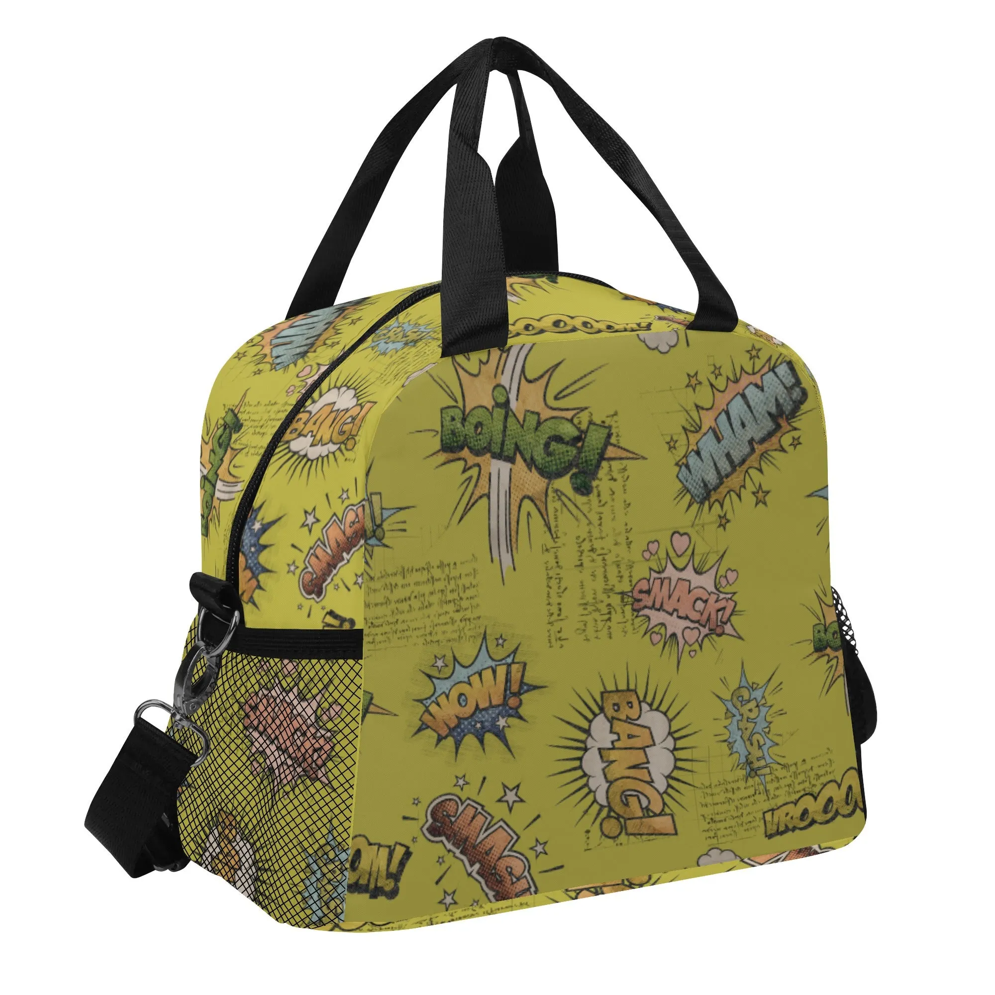 Elevate Lunchtime with Stylish All-Over Printed Vintage Aesthetics Lunch Bag for Teenagers-Moss Adventure