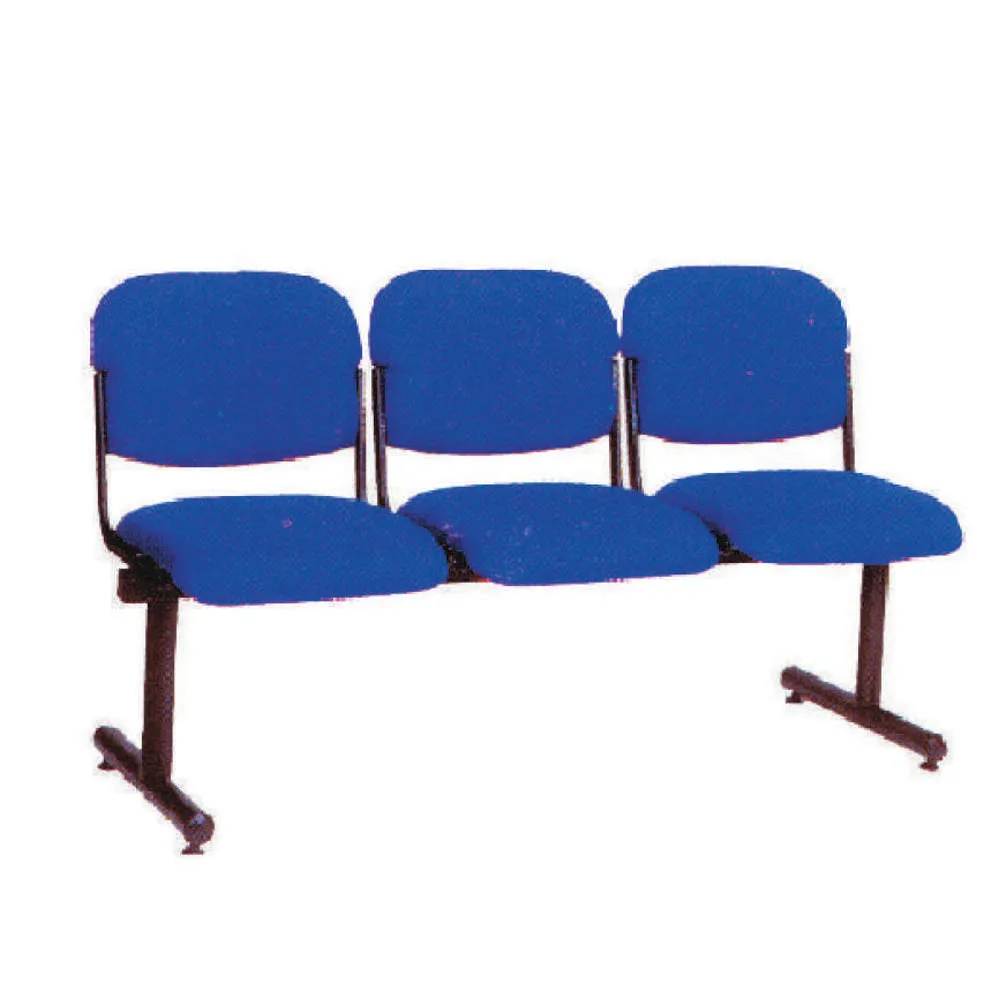 Euro Visitors Chair 3 Seater Blue