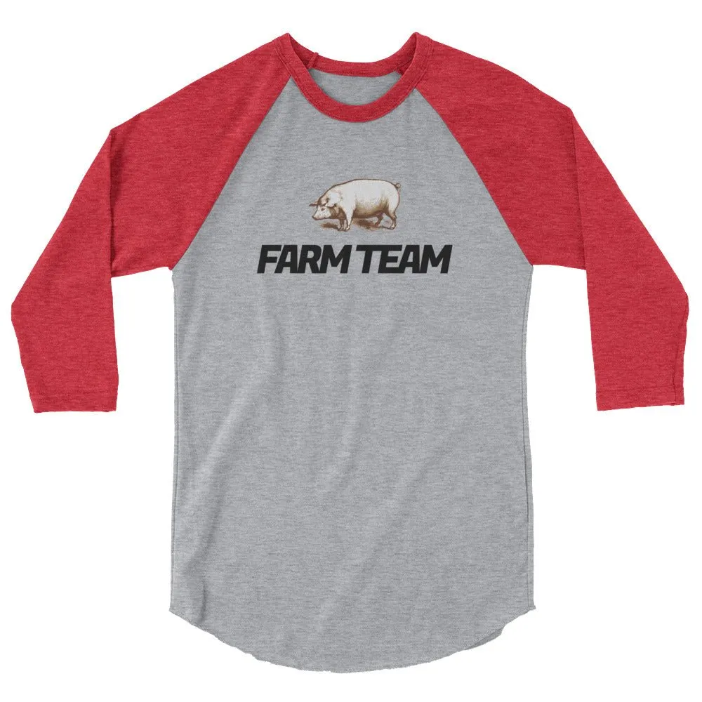 FARM TEAM | Raglan Baseball Shirt | Farm Animal Shirt | Great 4-H Gift