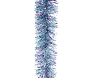 Festive 2m Chunky Fine Blue & Purple Iridescent Tinsel