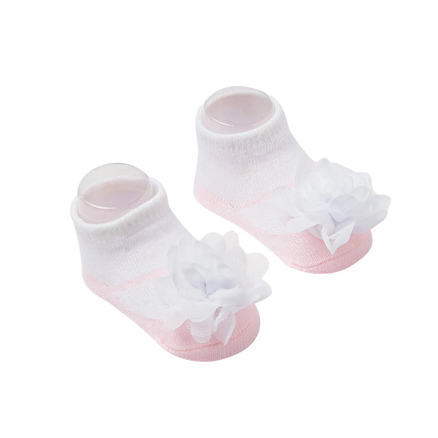 Floral White Socks And Cap Set