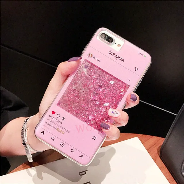 For Xiaomi Mi 8 Lite Case Quicksand Cover On Redmi Note 7 5 6 Pro 4X 5 Plus Mi A1 A2 5X Max 3 Pocophone F1 Liquid Glitter Case