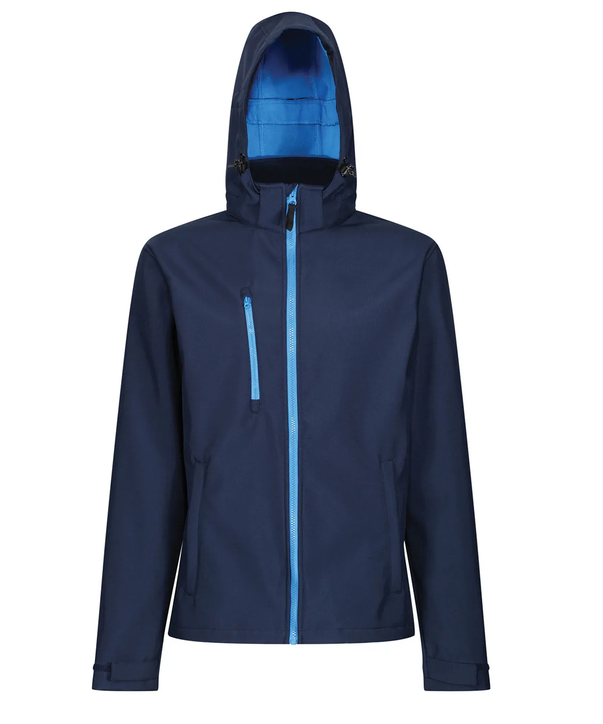 French Blue/Navy - Venturer 3-layer hooded softshell jacket