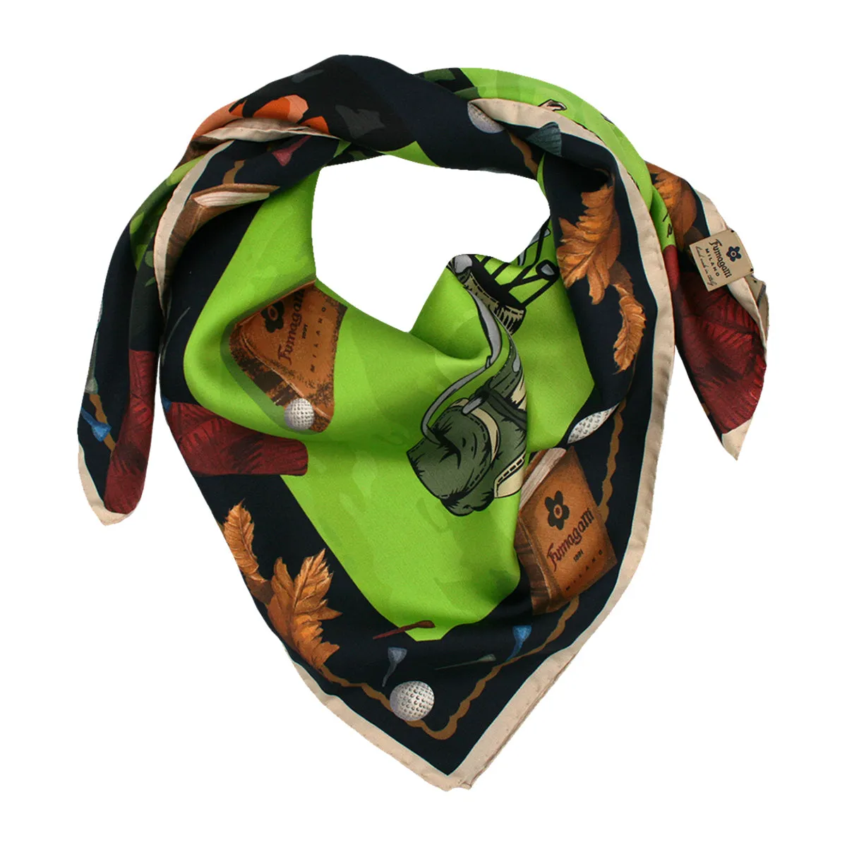 Golf silk scarf 90