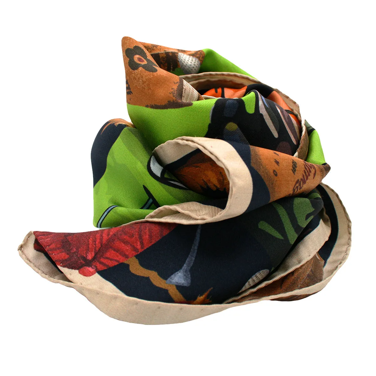 Golf silk scarf 90