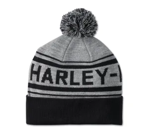 Harley-Davidson Combustion Pom Beanie, Grey - 97657-24VM