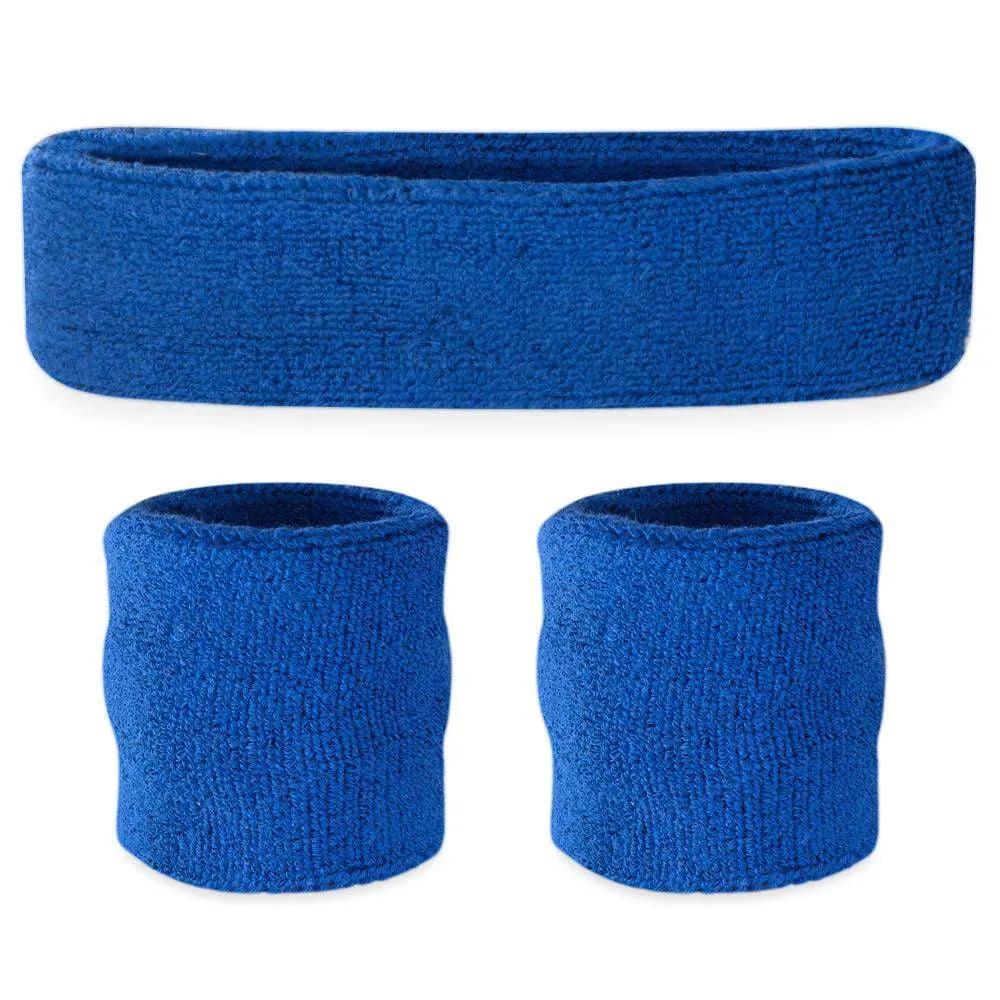 Head and Wrist Sweat Band Set