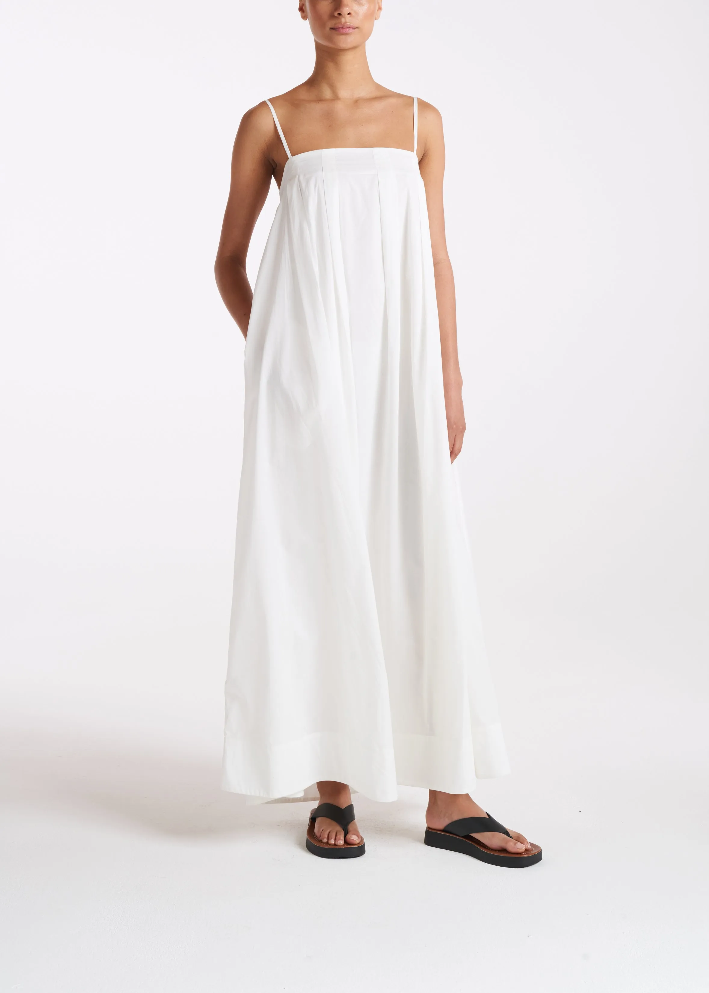 Heather Dress White Lightweight Cotton