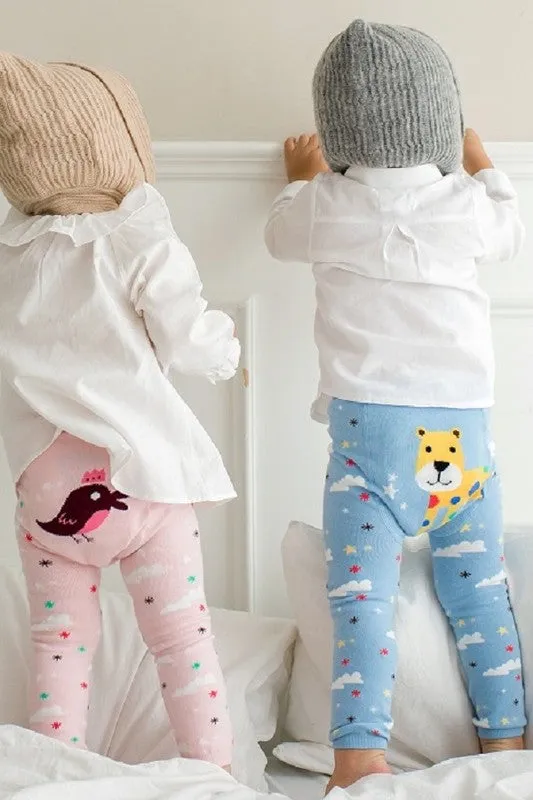 Heaven Bird Pink Baby Leggings