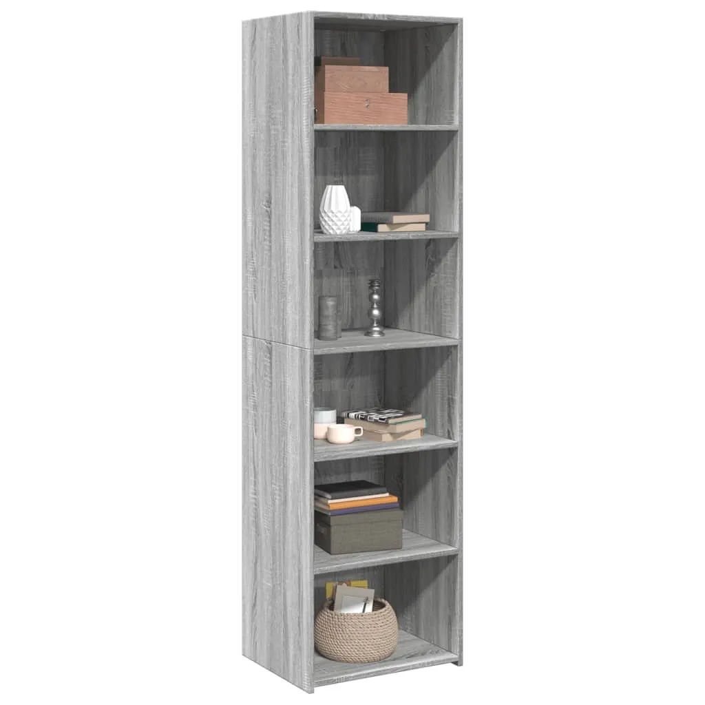 Highboard Grey Sonoma 50x41x185 cm Engineered Wood