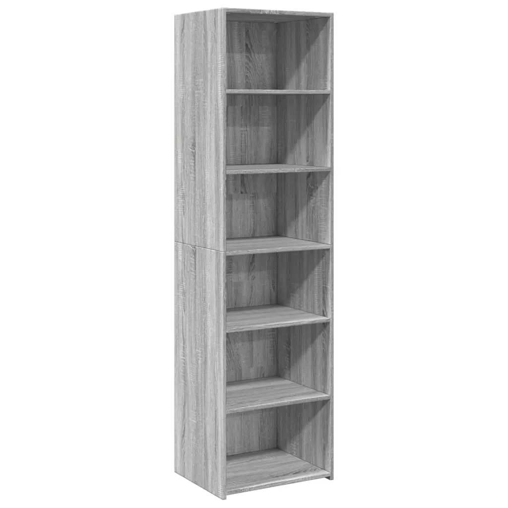 Highboard Grey Sonoma 50x41x185 cm Engineered Wood