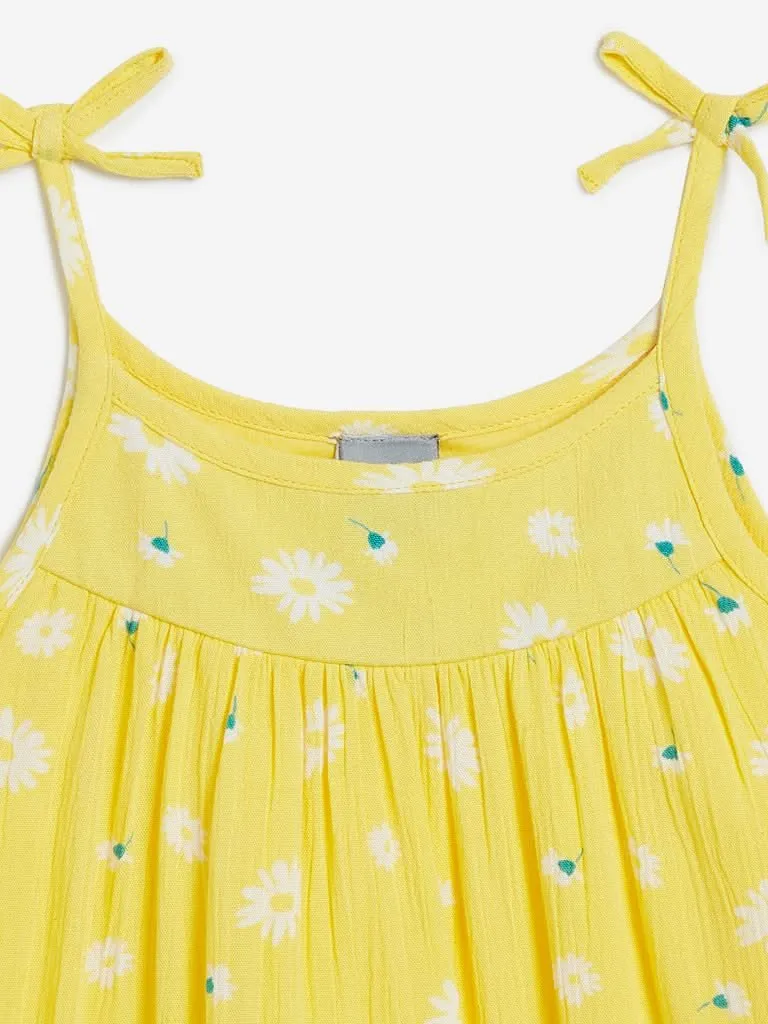 HOP Kids Yellow Floral Patterned Top