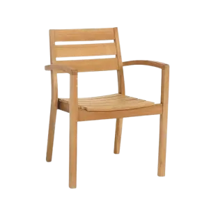 Horizon Teak Stackable Dining Armchair