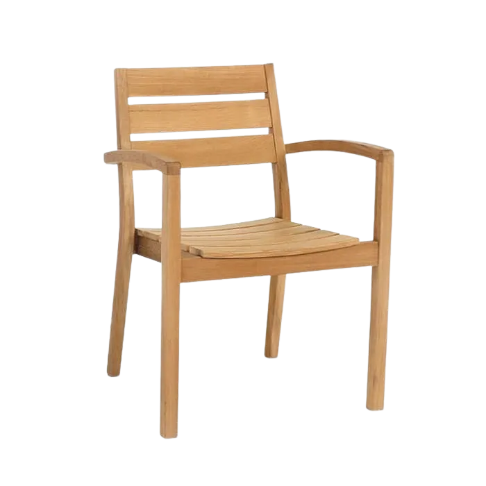 Horizon Teak Stackable Dining Armchair