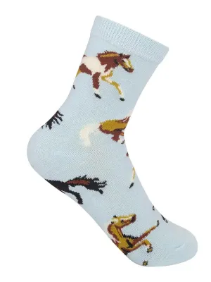 Horses Kids' Crew Socks (Age 7-10)