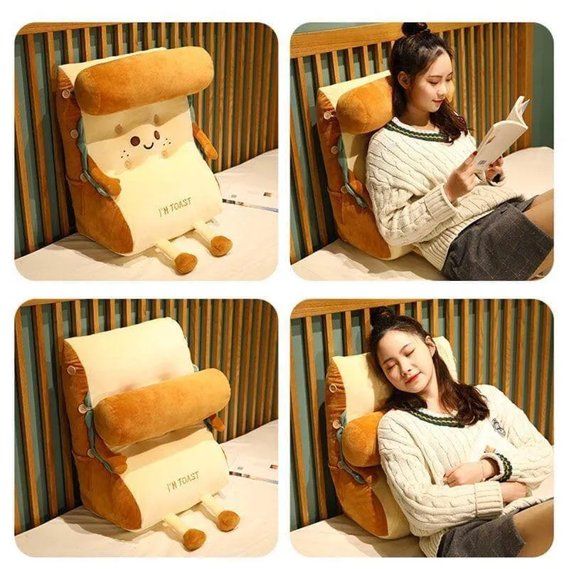 I AM TOAST Cute Bedside Comfy Washable Pillow