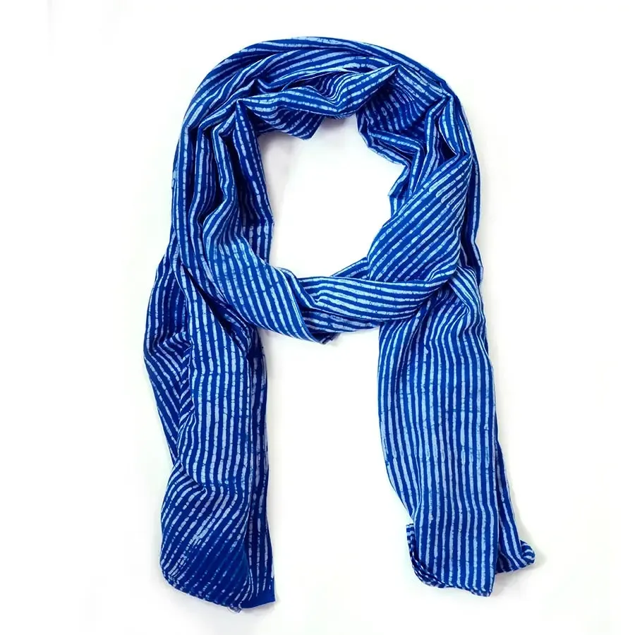 INDI Stripe - Block Printed Scarf