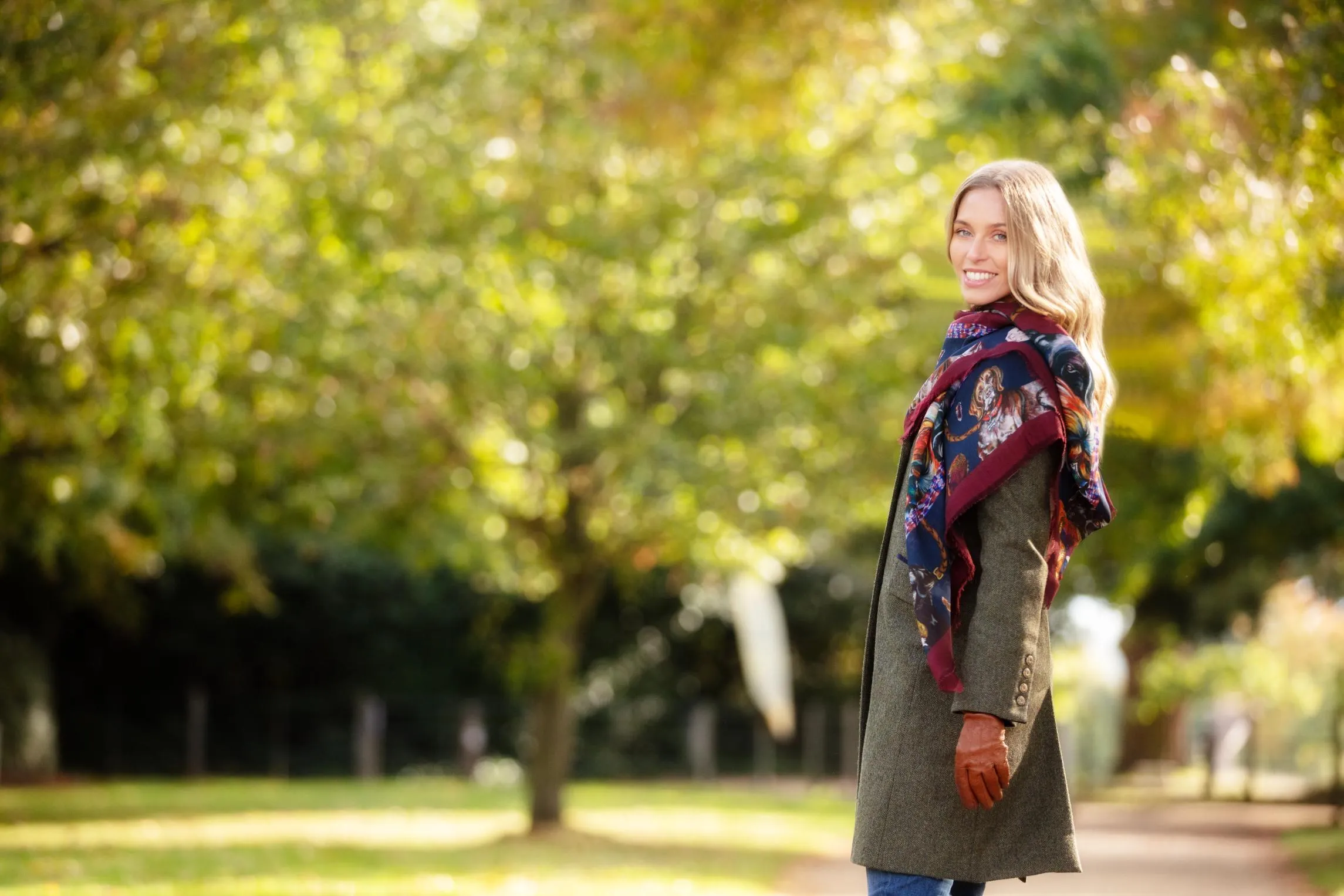 It’s A Dogs Life Claret Red and Navy Blue Wool Silk Shawl