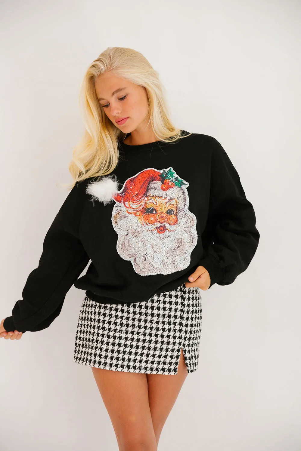 JOLLY SANTA BLACK PULLOVER