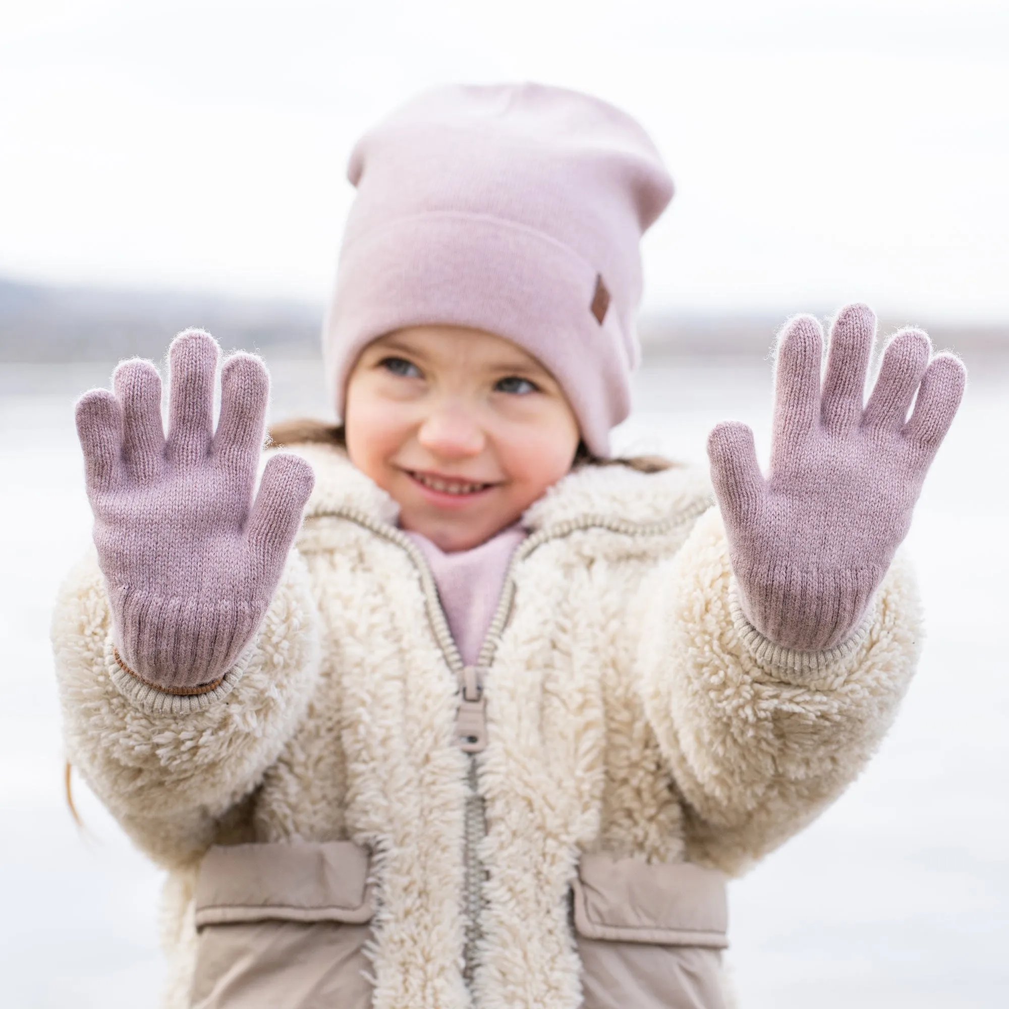 Kids' Knit Gloves Cashmere Blend