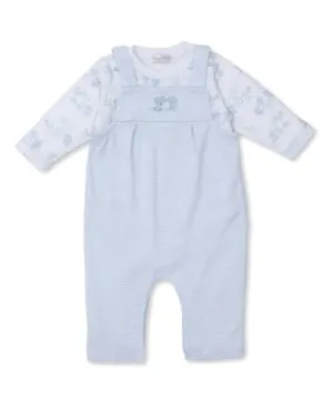 Kissy Kissy Forest Fun Dungarees Set Blue