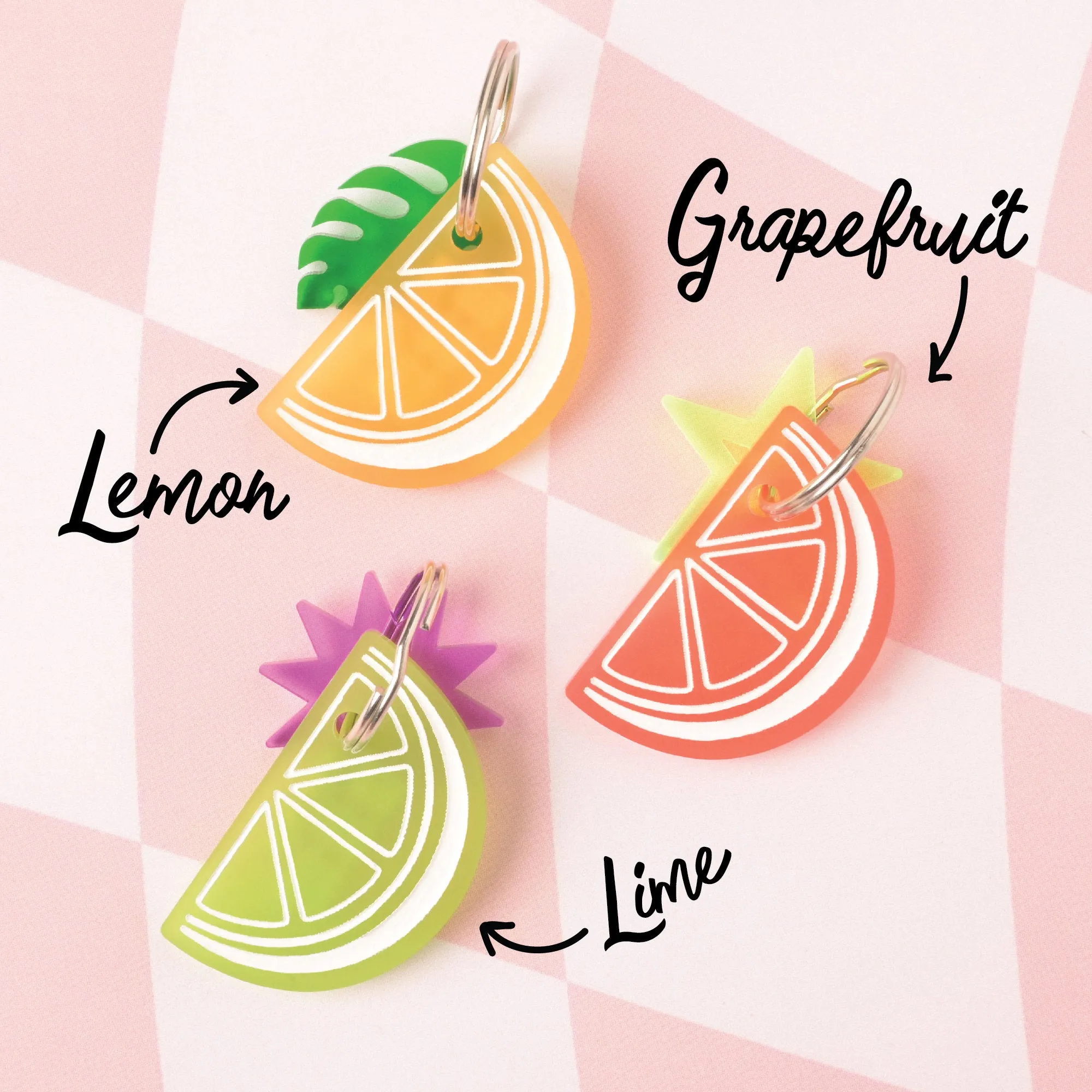 Lemon Wedge Personalized Pet Tag