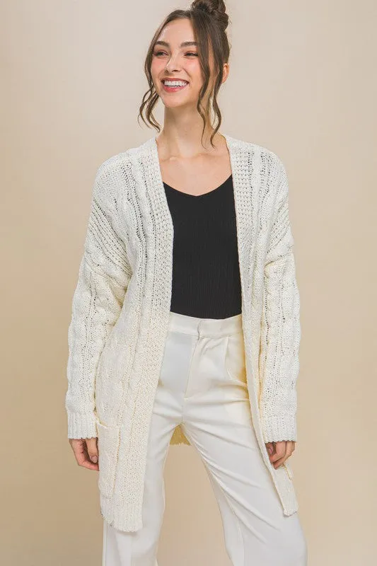 Lisa Cable Knit Cardigan T