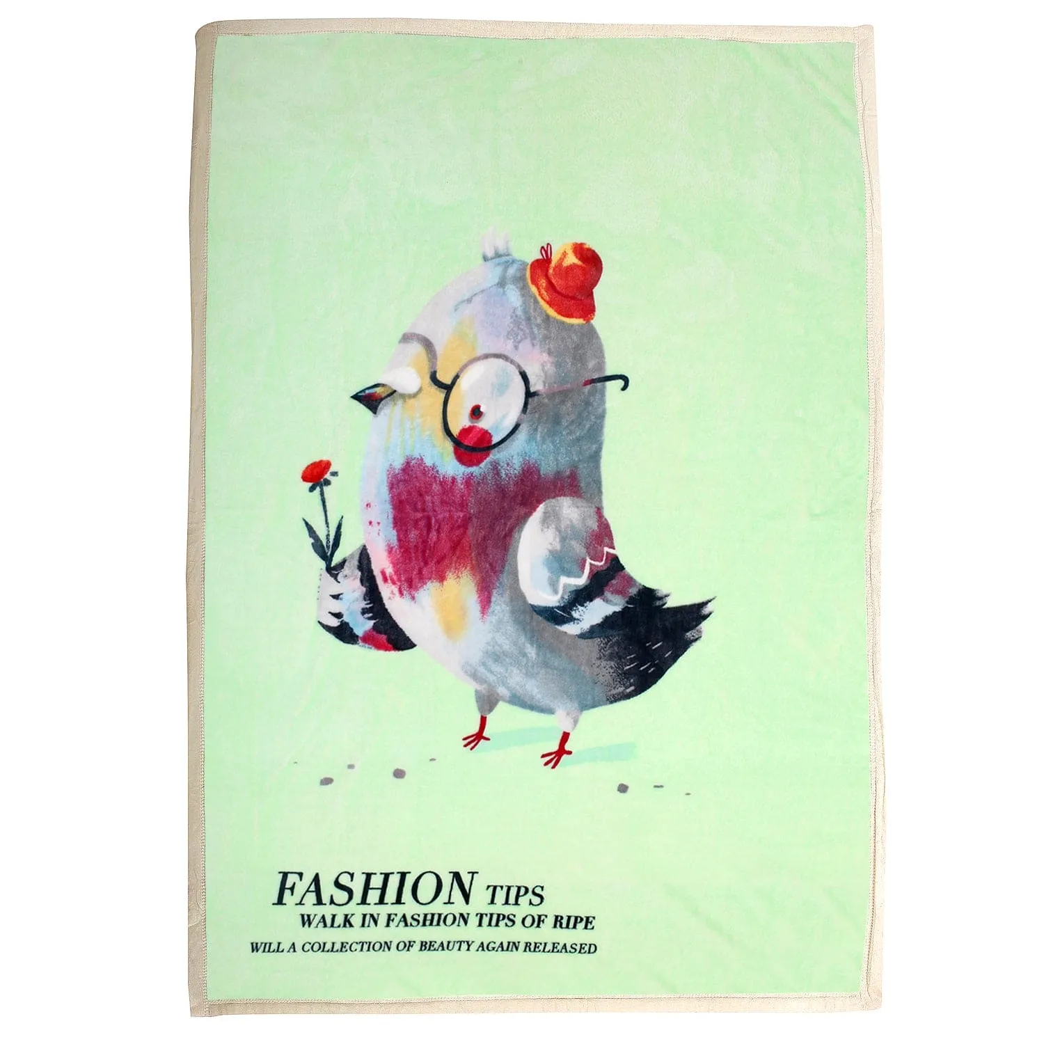 Little Birdy Fashion Tips Mint Green Two-Ply Blanket