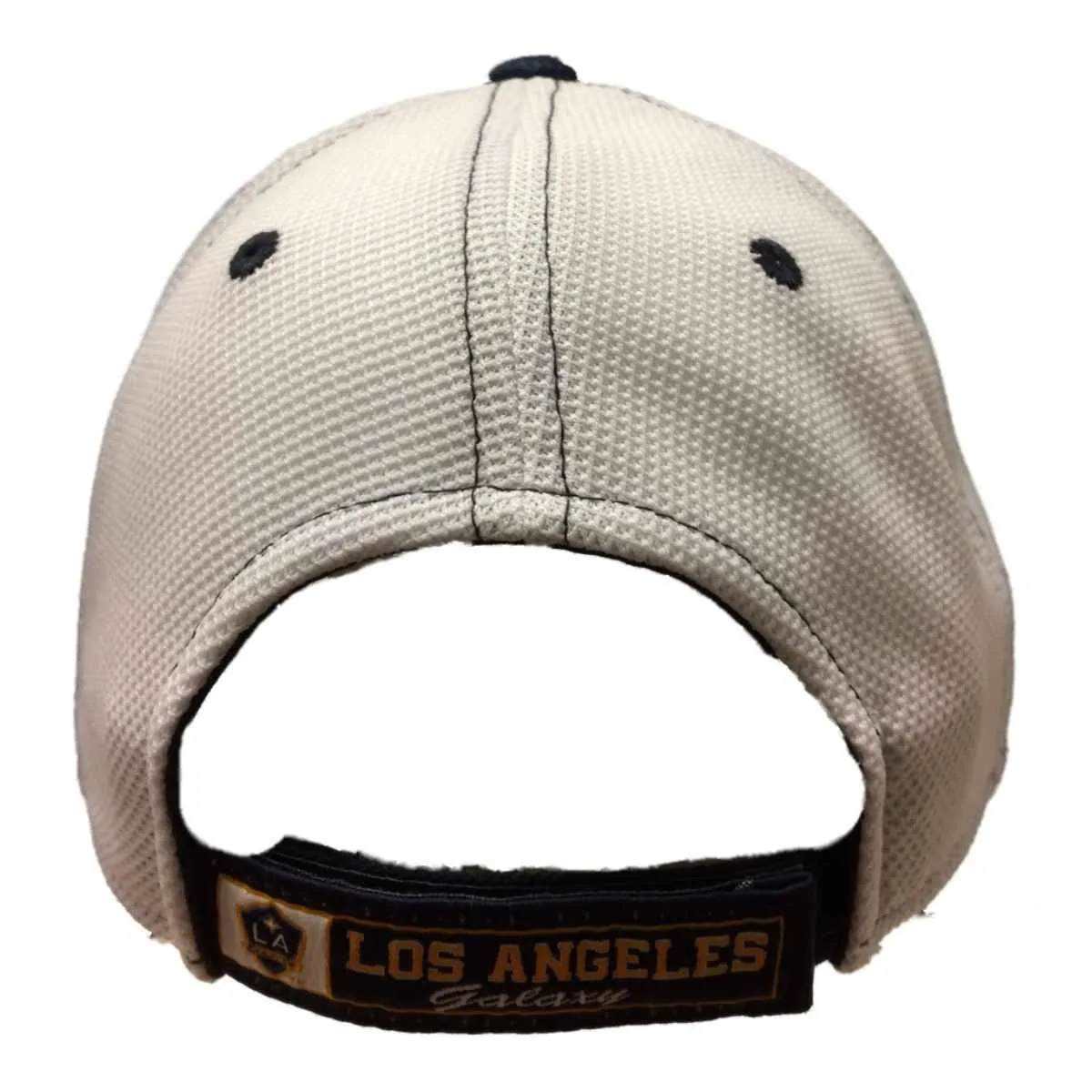 Los Angeles Galaxy Adidas White Adj. Structured Strapback Baseball Hat Cap