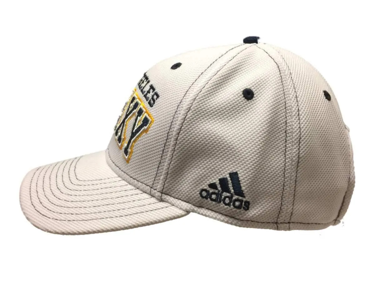 Los Angeles Galaxy Adidas White Adj. Structured Strapback Baseball Hat Cap