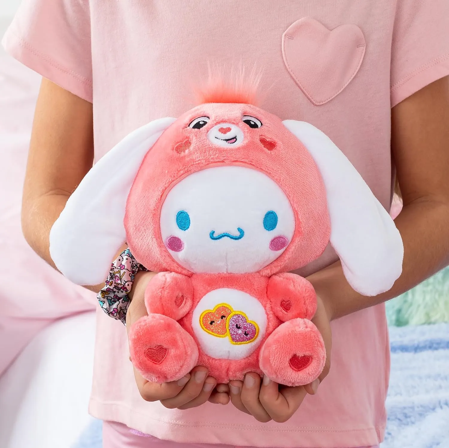 Love-a-Lot Cinnamoroll - Hello Kitty and Friends x Care Bears 8-inch Plush Toy