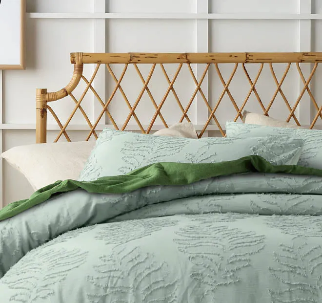 Lucas Quilt Cover Set Range Sage