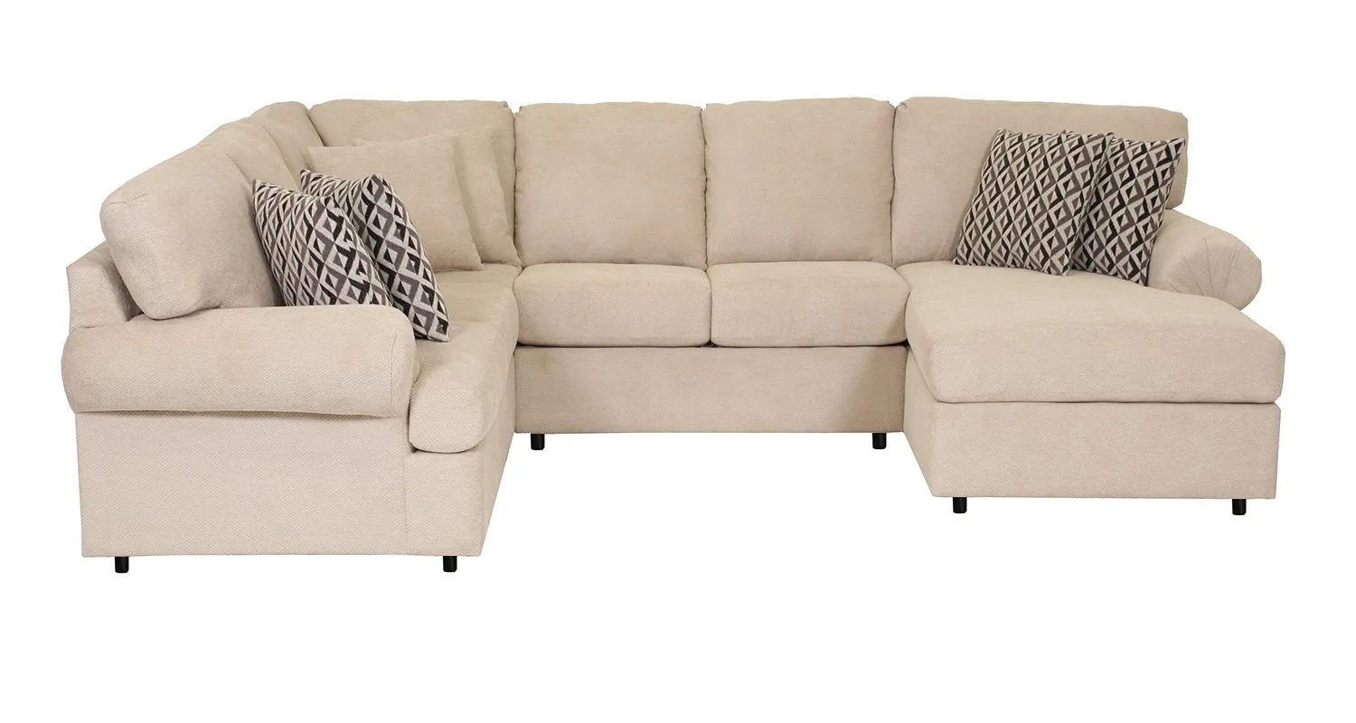 Macon 4-Piece Sectional with Right-Facing Chaise - Flax