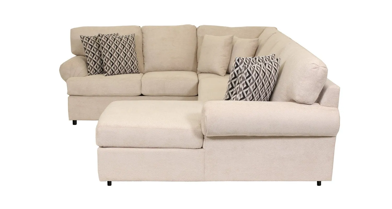 Macon 4-Piece Sectional with Right-Facing Chaise - Flax