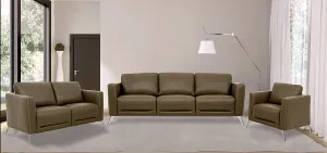 Malaga Taupe Leather Sofa