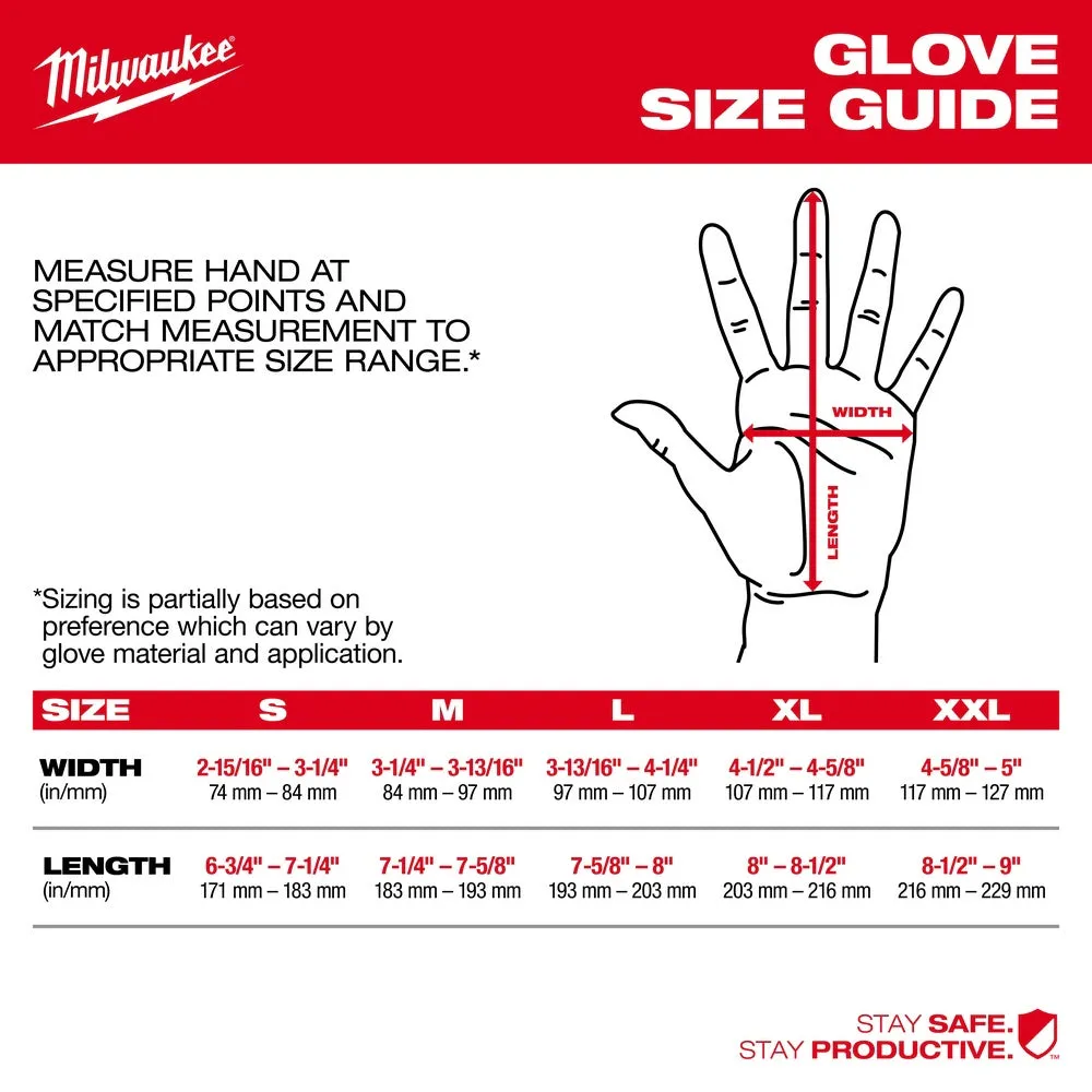 Milwaukee 48-73-8941 High Visibility Cut Level 4 Polyurethane Dipped Safety Gloves - Medium