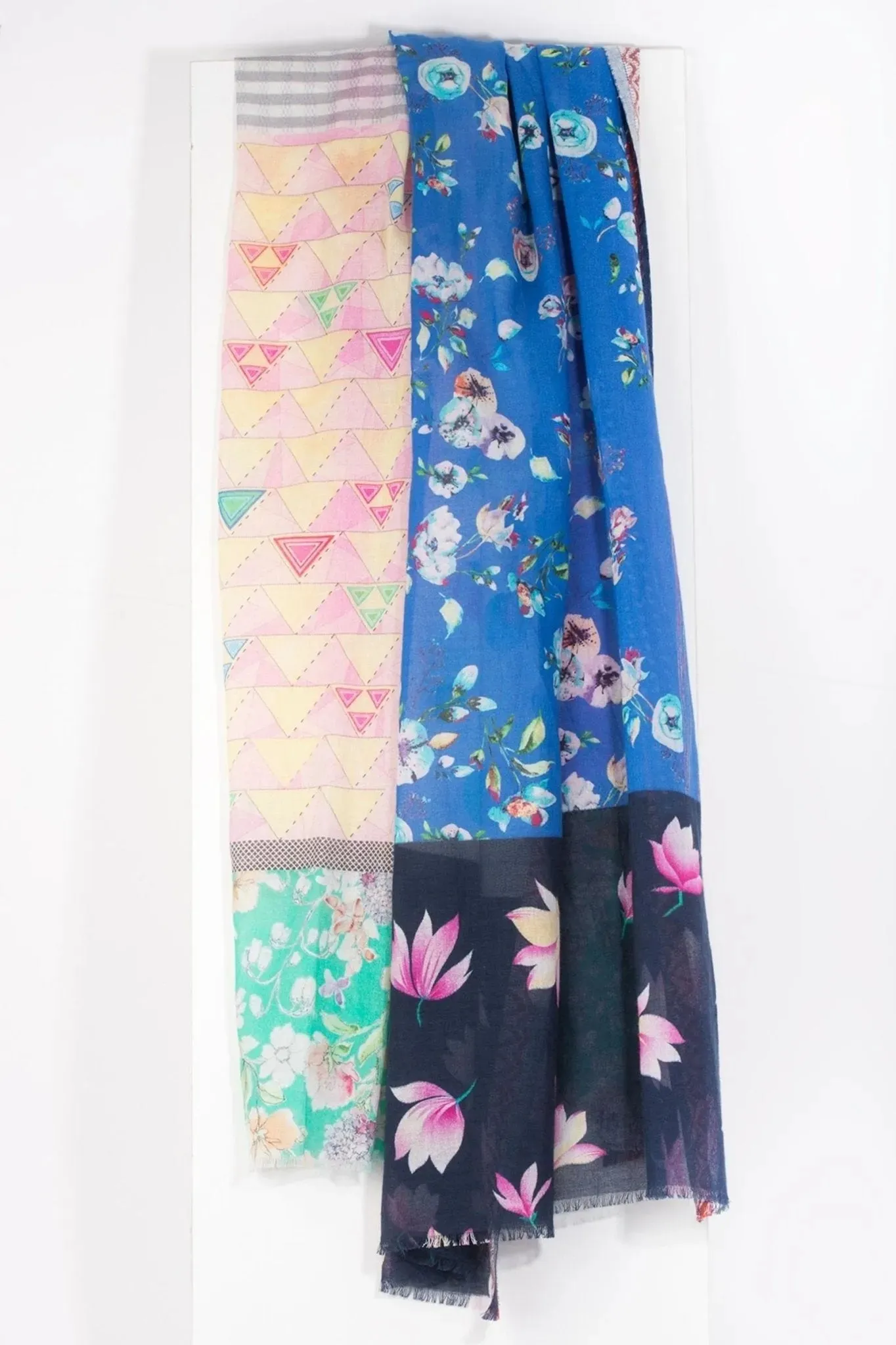 Multi Patterned Floral Scarf