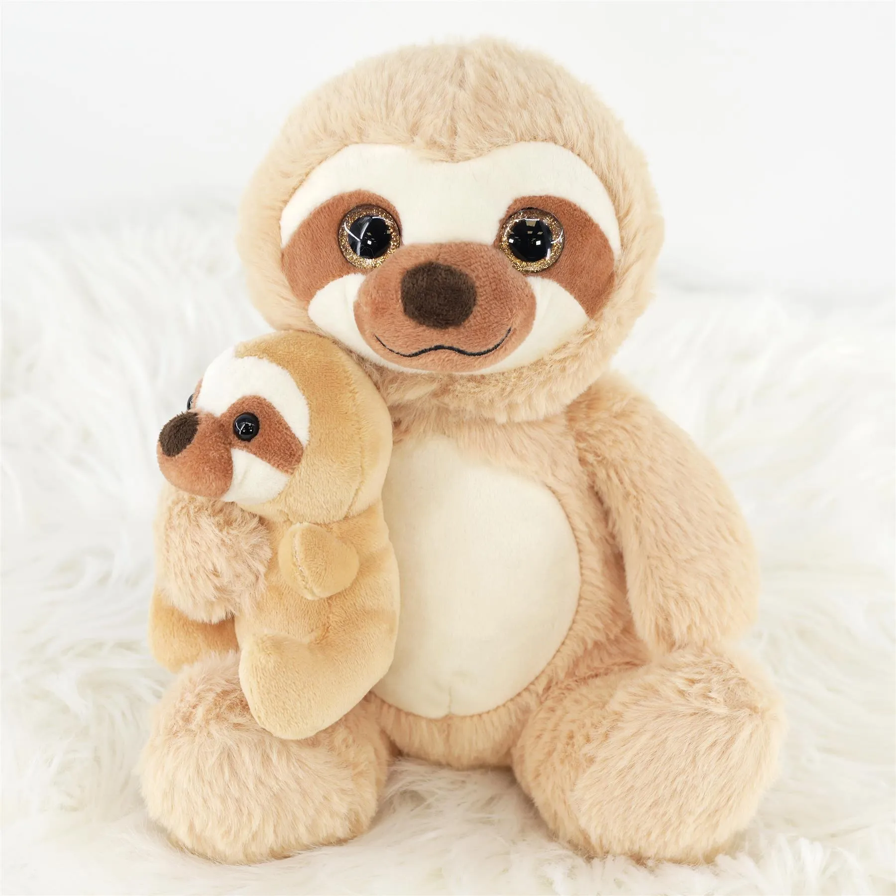 Mum and Baby Sloth Plush Toys