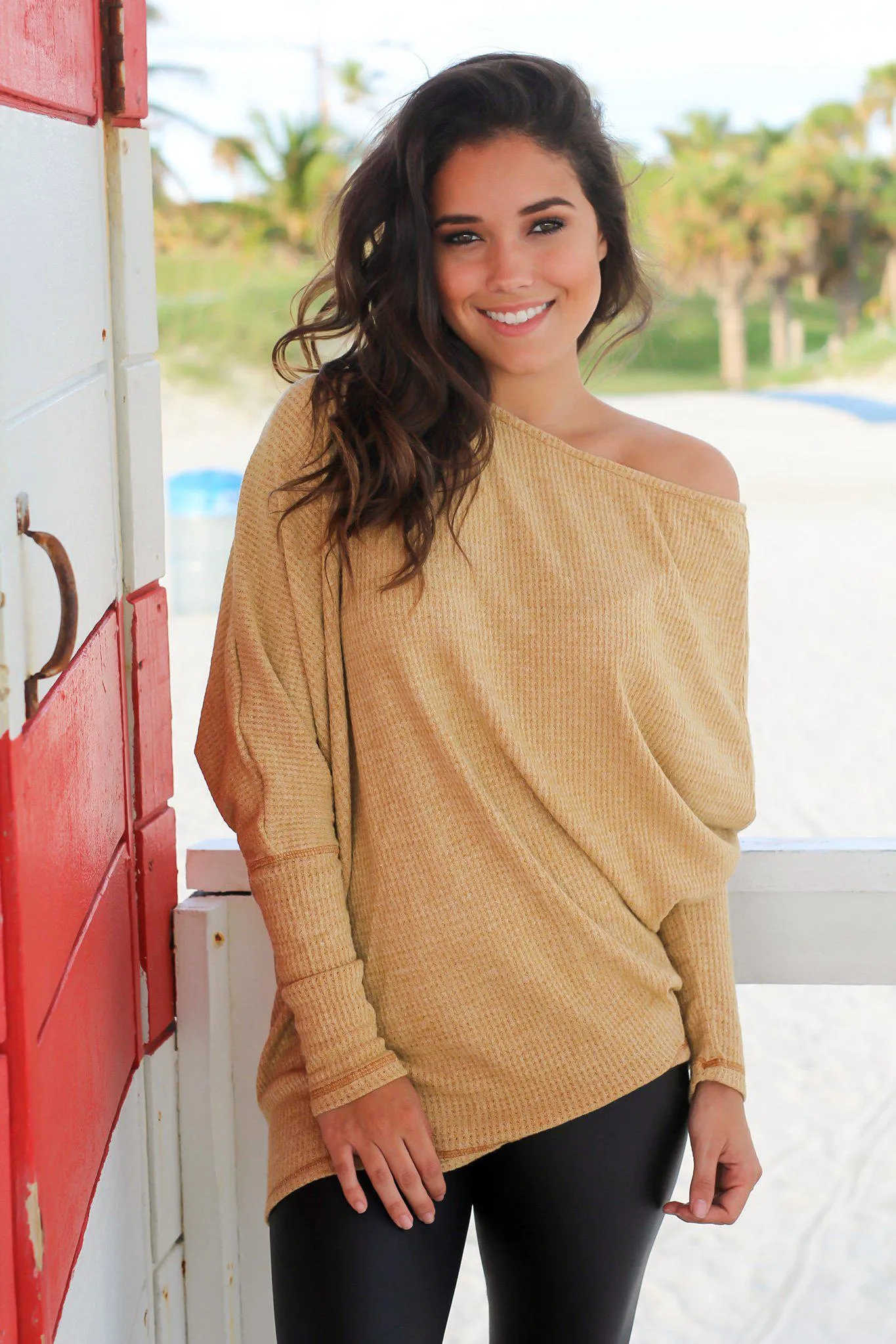 Mustard Asymmetrical Knit Top