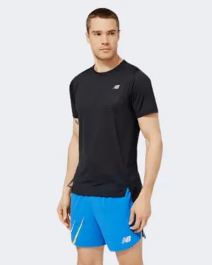 New Balance Accelerate Men Running T-Shirt Black Mt23222-Bk