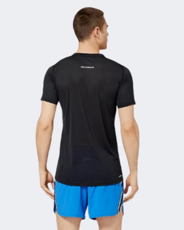 New Balance Accelerate Men Running T-Shirt Black Mt23222-Bk